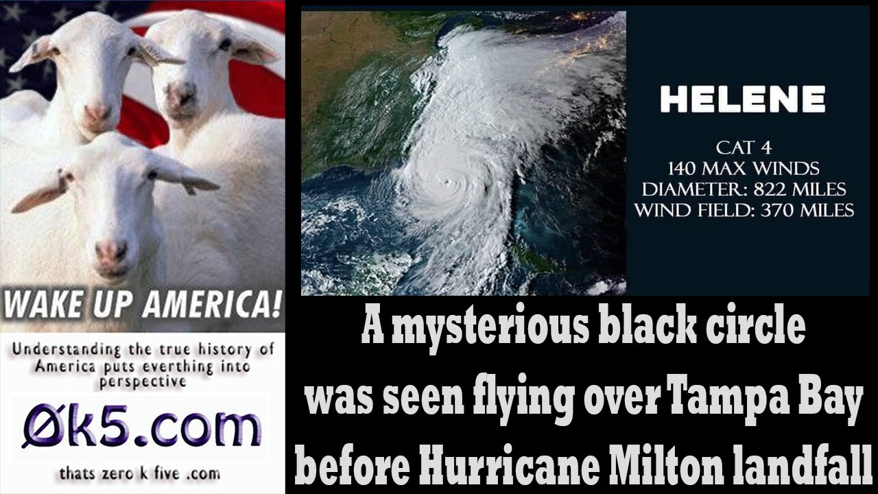 A mysterious black circle was seen flying over Tampa Bay before Hurricane Milton landfall