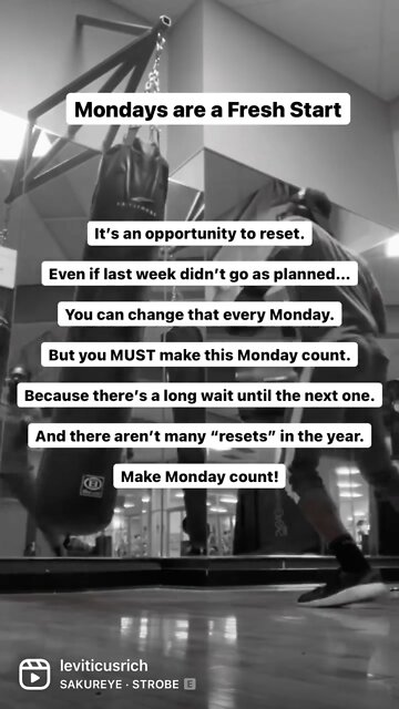 Mondays must be Conquered!