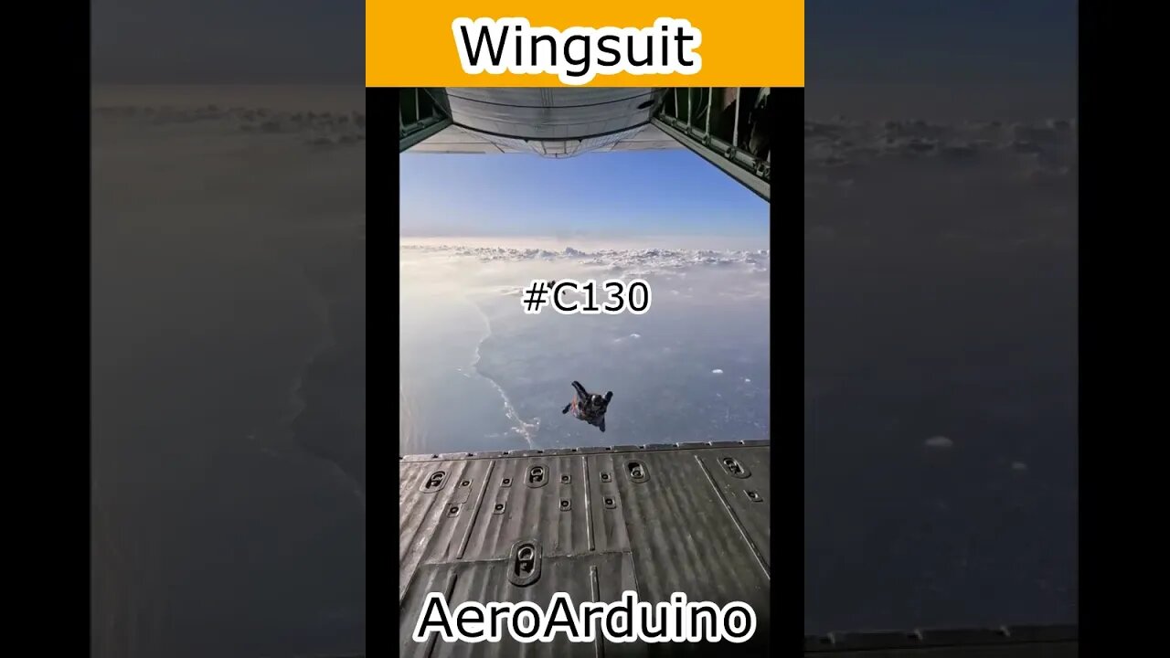 Watch Crazy WingSuit Landing On Hercules C130 #Fly #Aviation #AeroArduino