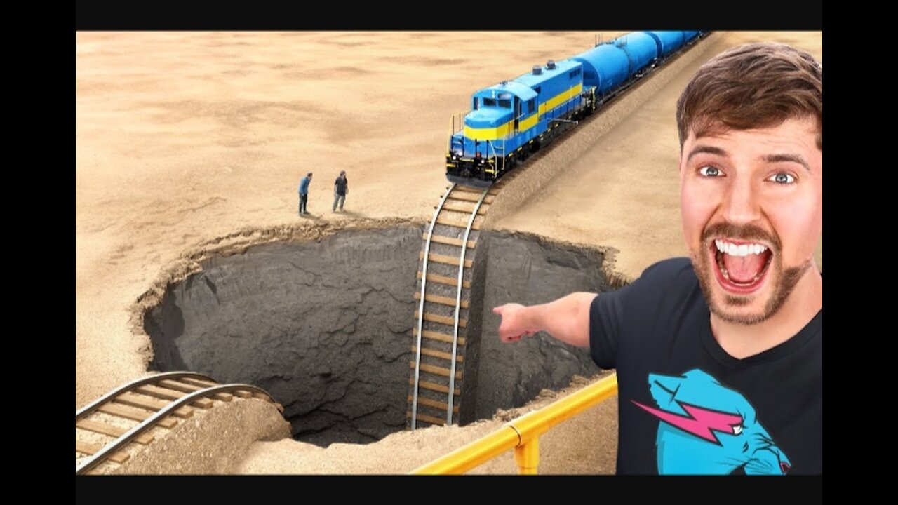 Train Vs Giant pit