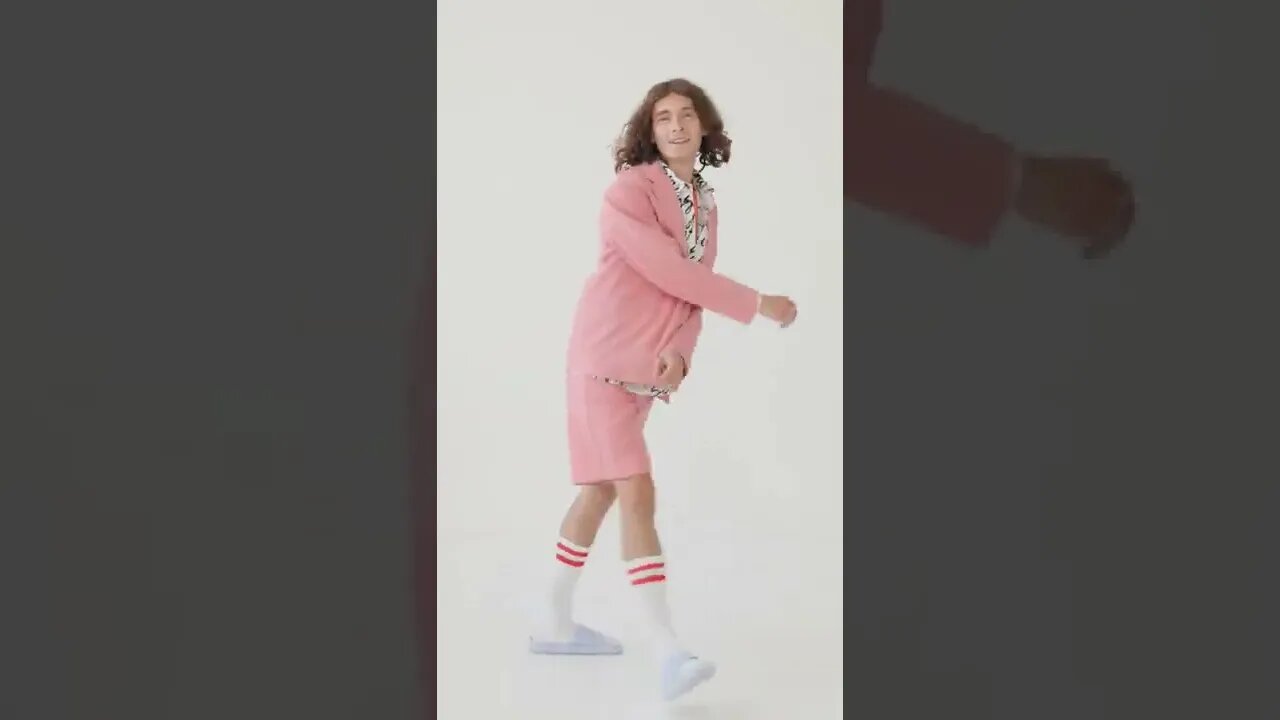 Funny Male Model In Pink Outfit