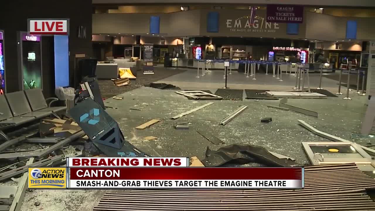 Smash and grab thieves target Canton Emagine theatre