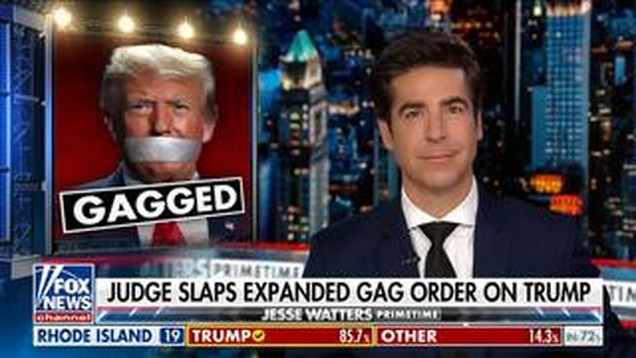 Jesse Watters Exposes Judge's Multi-Million Dollar Corruption Issuing Gag Order Against Donald Trump