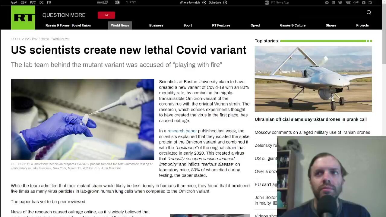 Scientists at Boston University claim to have created a Covid-19 variant with 80% mortality