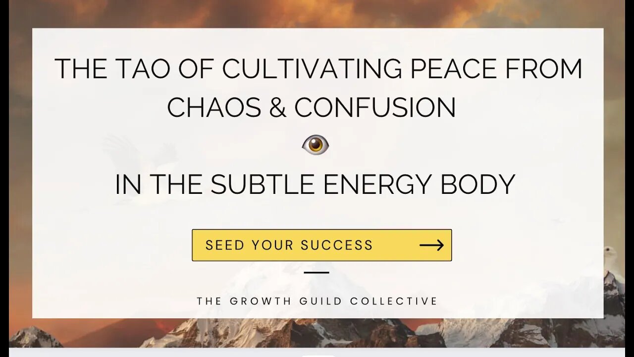 🎙 The Tao Of Cultivating Peace From Chaos