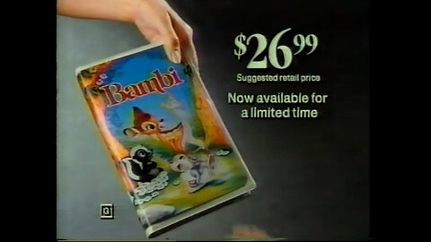 December 17, 1989 - Get 'Bambi' on VHS Tape for $26.99