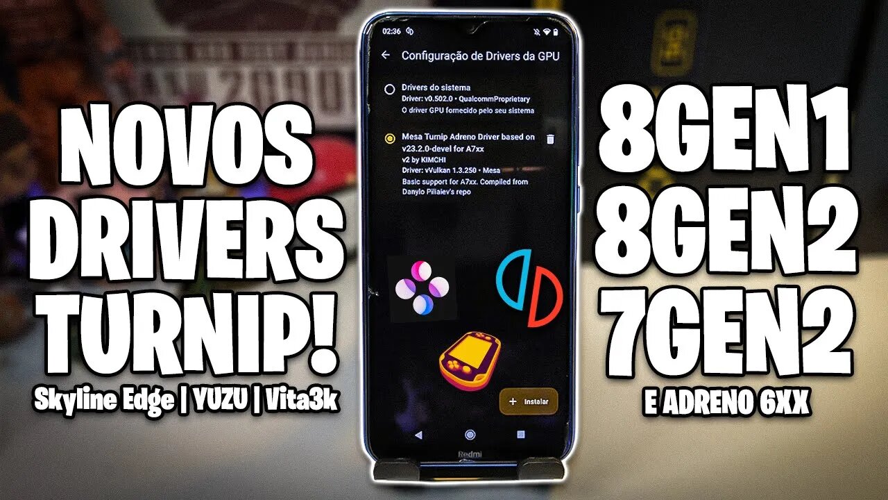 NOVOS DRIVERS TURNIP PARA 8 GEN 1 E ADRENO 610! | SKYLINE EDGE, YUZU E VITA3K!