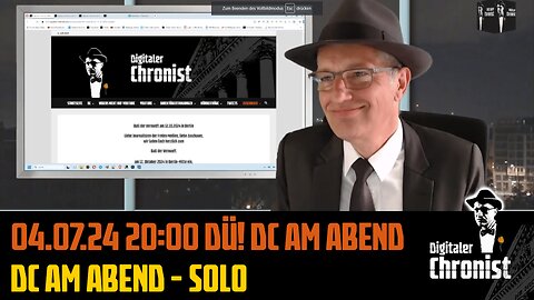 Aufzeichnung vom 04.07.24! DC am Abend - Solo