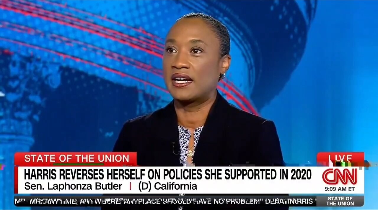 Sen Laphonza Butler Defends Kamala's Flip Flops