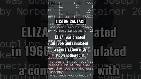 The first artificial intelligence program, called ELIZA, was created in 1966