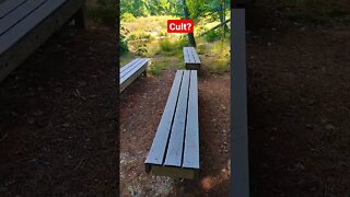 CREEPY Cult Meeting Spot?? #shorts #woods #trail #river