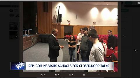 Rep. Collins attends closed-door talks at schools