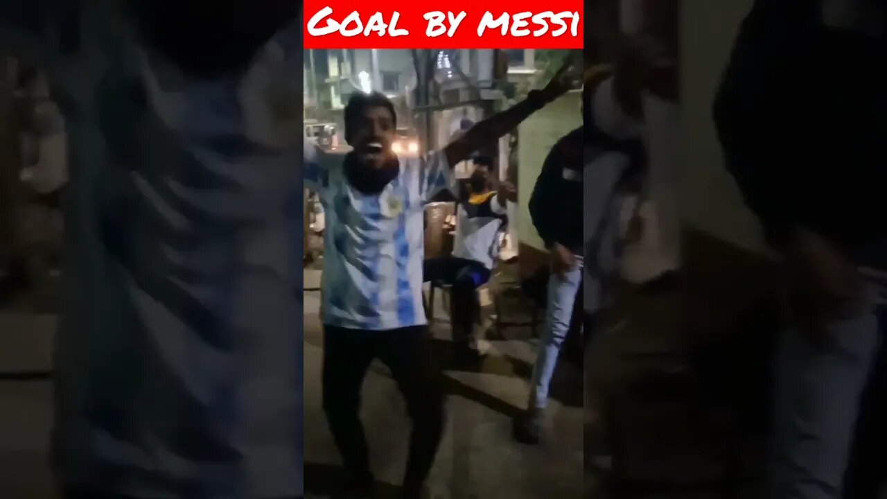 Goal by messi🇦🇷Argentina | Fans reaction⚽#shorts #viralshorts #youtubeshorts