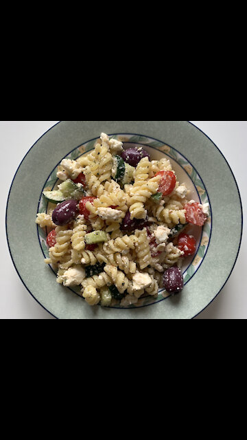 Delicious and Easy Greek Pasta Salad, Opa 🇬🇷