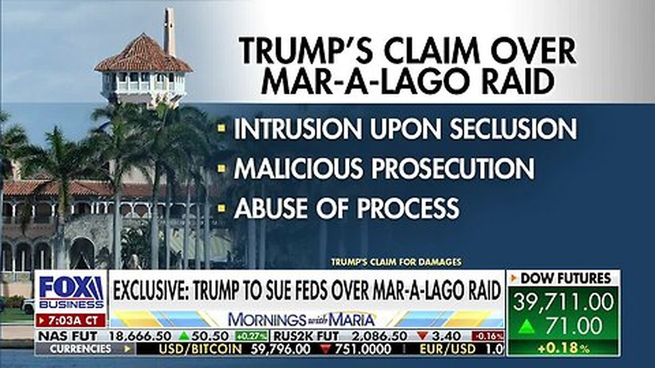 Exclusive: Former President Trump to sue federal government over Mar-a-Lago raid