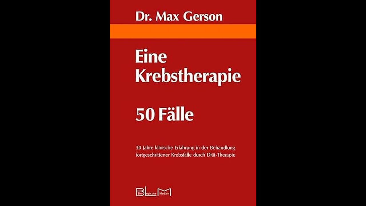 Zur Geschichte der Gerson - Therapie