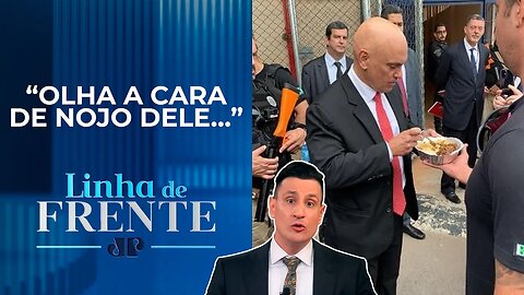 Alexandre de Moraes experimenta marmita dos presos de 8 de janeiro I LINHA DE FRENTE