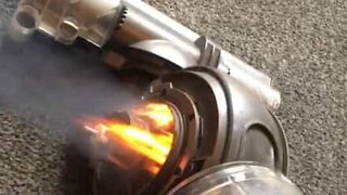 Vacuum cleaner spits flames!