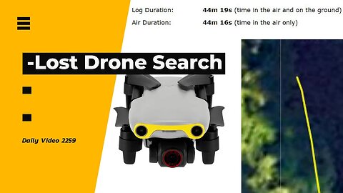 Lost Drone Search And Odd Flight Logs