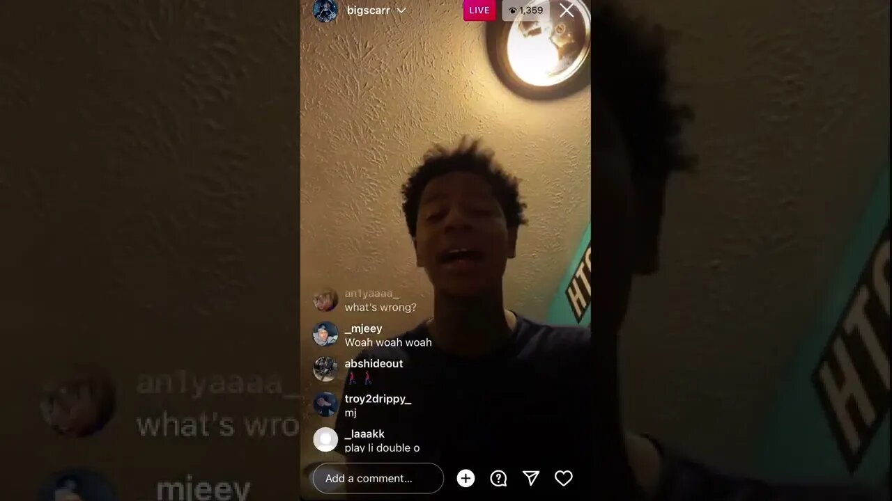 Part 1 Big scarr on Instagram live listening to rod wave🔥
