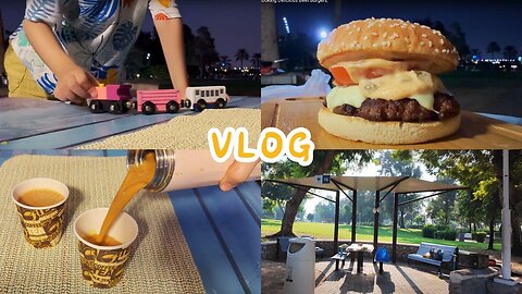 Family Fun at the Park, Smash Beef Burgers,Outdoor Cooking.