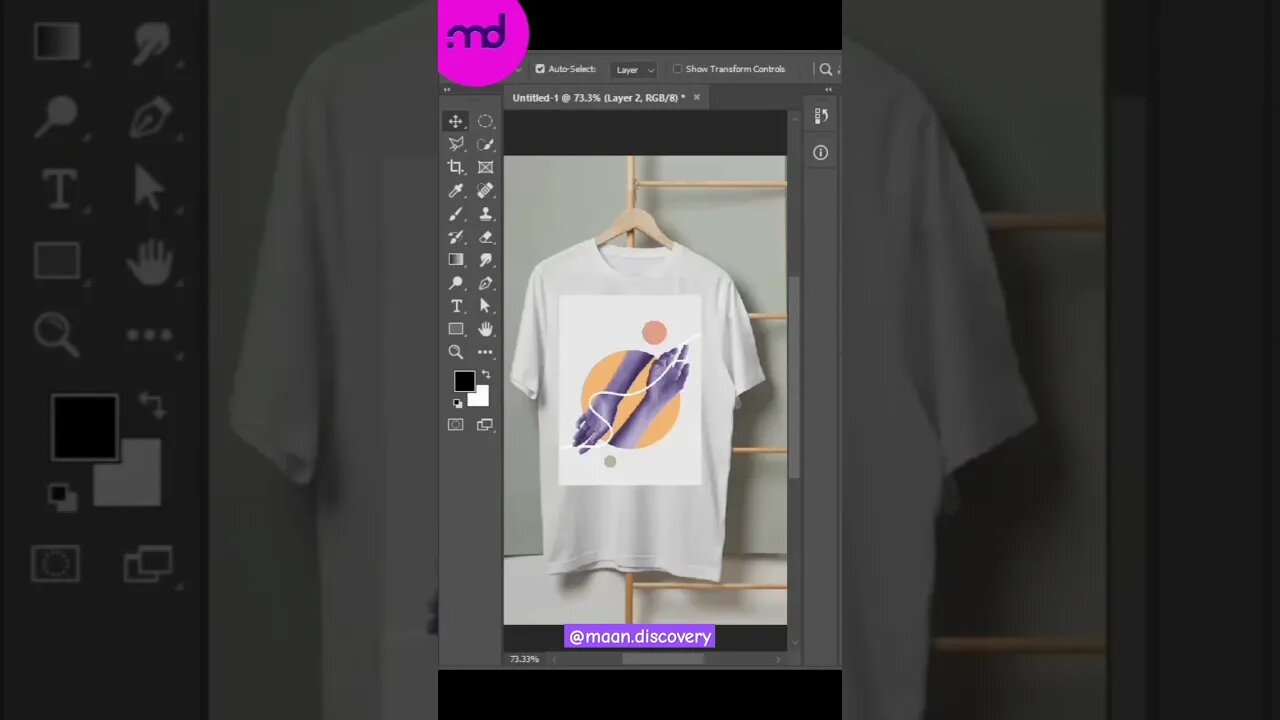 Place logo on T-shirt in Photoshop - Realistic Shirt Mockup Design in Photoshop #viral