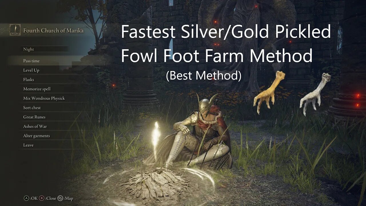 Elden Ring: How to Farm Gold/Silver Pickled Fowl Foot (Best Method)