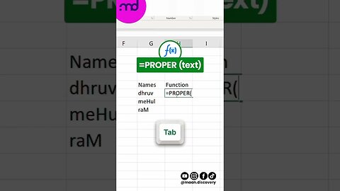 Boost your Excel skills with the PROPER function! 🚀#excel #shorts