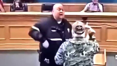 He said "Stop talkin or you will be arrested, just sue me" So he did