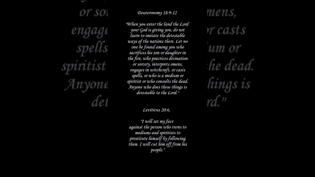 What God says about witchcraft and seeking after the spirits of the dead. Don't be detestable to God