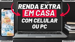 RENDA EXTRA COM O CELULAR E EM CASA ! COMECE AGORA! #rendaextra #rendaextraonline