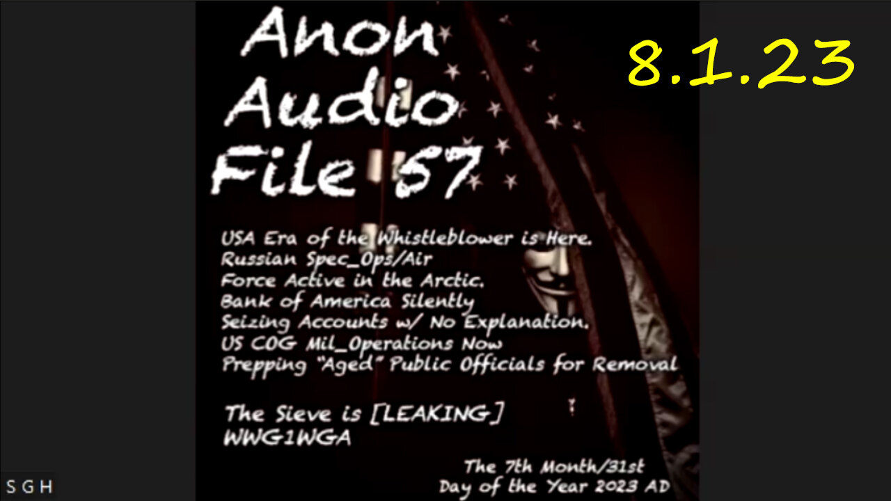 SG Anon BIG Intel "u.s Military COG Operations Continue" 8.1.23