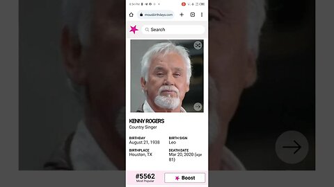 HAPPY BIRTHDAY KENNY ROGERS ( 1938 - 2020 )