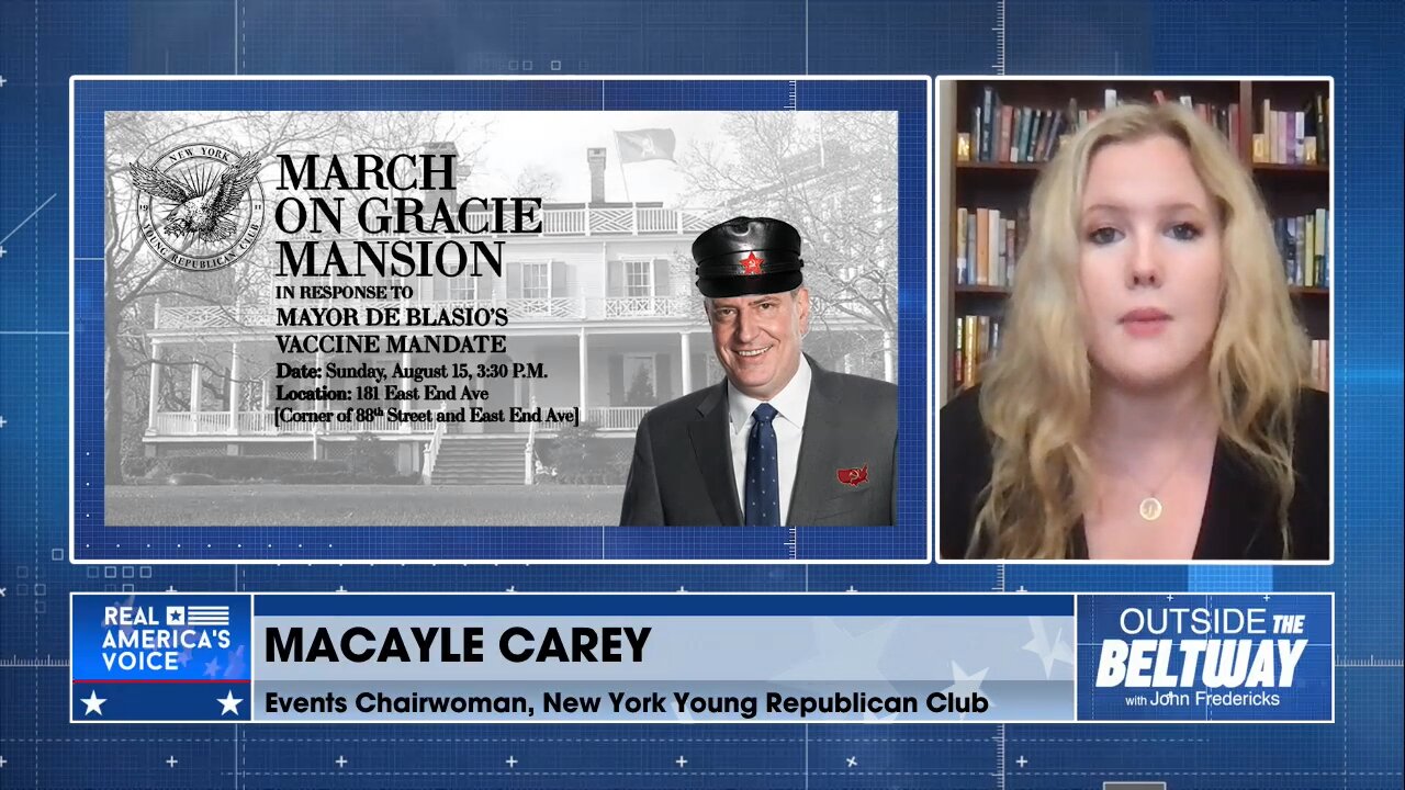 Macayle Carey tells Tudor Dixon about August 15th March on Gracie Mansion protest