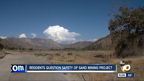 Residents question safety of sand mining project