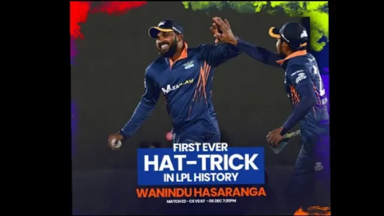 Wanindu Hasaranga get Hat-Trick in LPL 2022 ❤️😍 #kandyfalcons #lpl #lpl2022 #srilankacricket