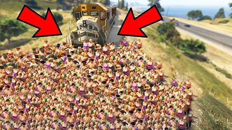 CAN 1000+ PEOPLE STOP THE TRAIN IN GTA 5?