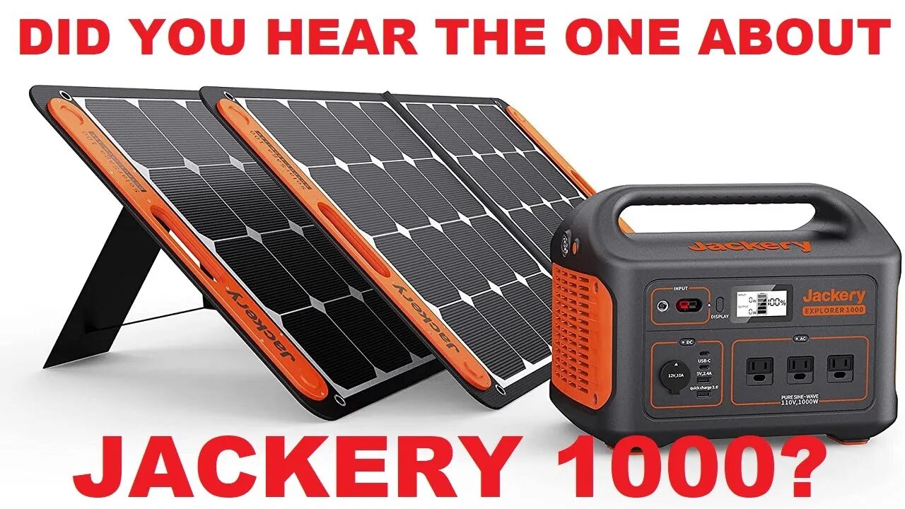 JACKERY 1000 Solar Generator Explorer 2 SolarSaga 100W Solar Panel Portable Power Station Review