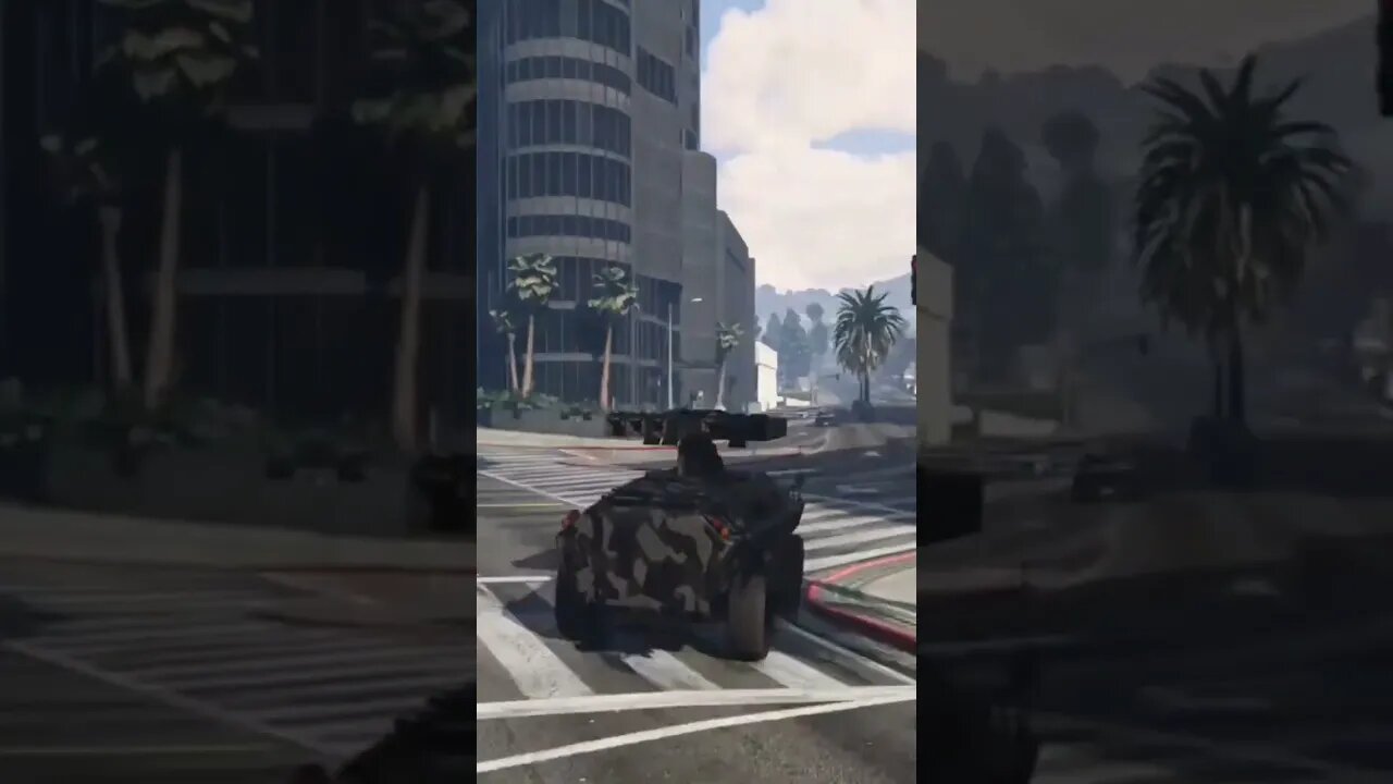 GTA Dumb Dumb Runs Over Biker Friend with APC 🤦 #gta5 #online #random #moments #funny #prank #apc