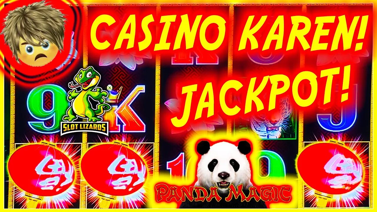 CASINO KAREN ATTACKS!!! JACKPOT IN HER FACE! Dragon Link Panda Magic Slot SHE HATES WINNING!