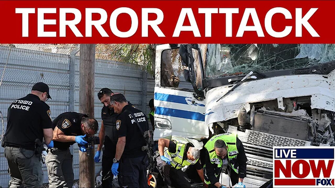 Israel war terror attack: truck rams bus stop near Tel Aviv