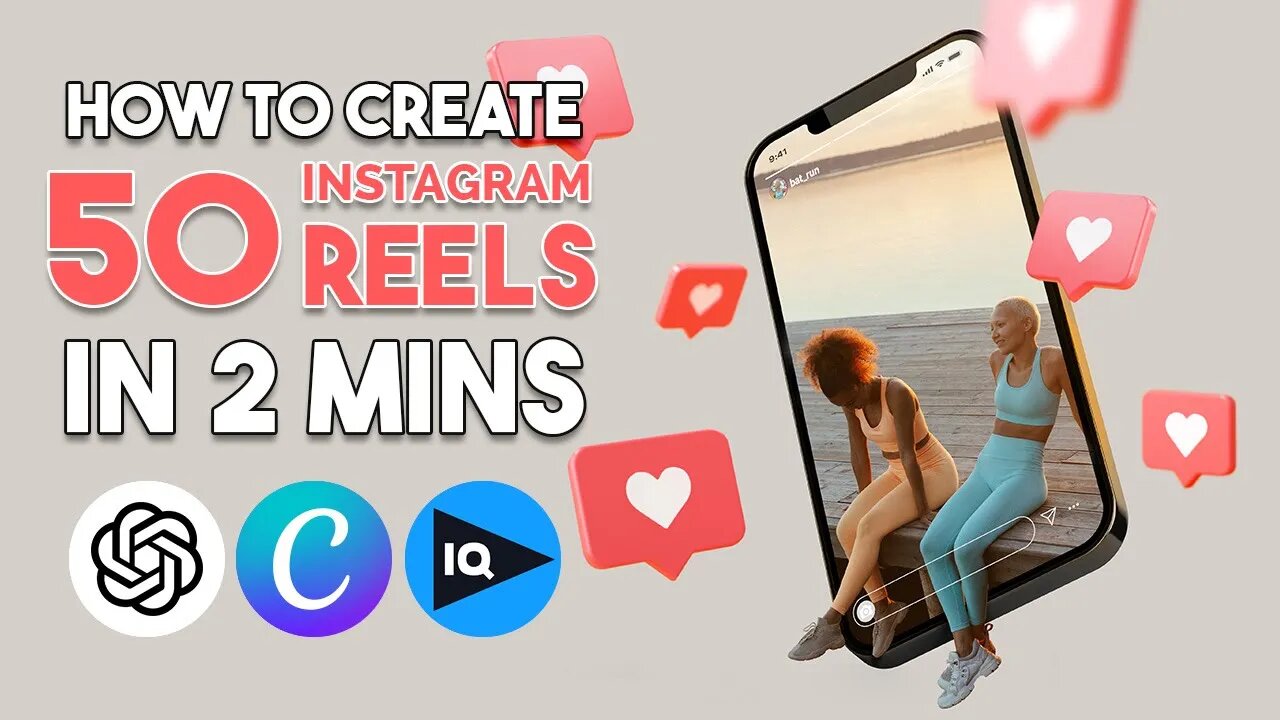 How to Create 50 Instagram Reel Videos in 2 mins using VidiQ & ChatGPT & Canva