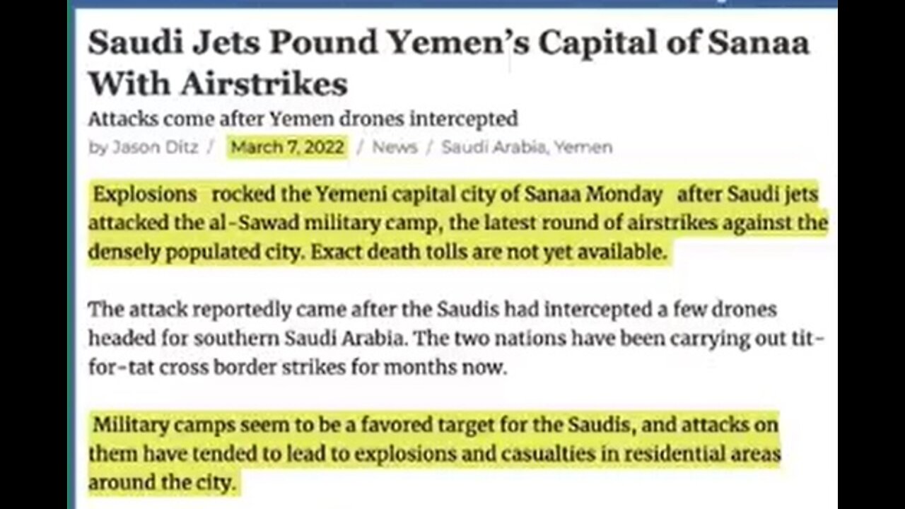 Meanwhile: Damascus Missile Strike, Israel Join-Up For WW3, Saudi Bombs Sanaa Plus...