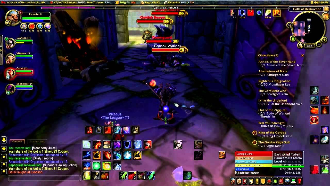 Flamebroil part 32 - Dire Maul - let's play an elemental shaman