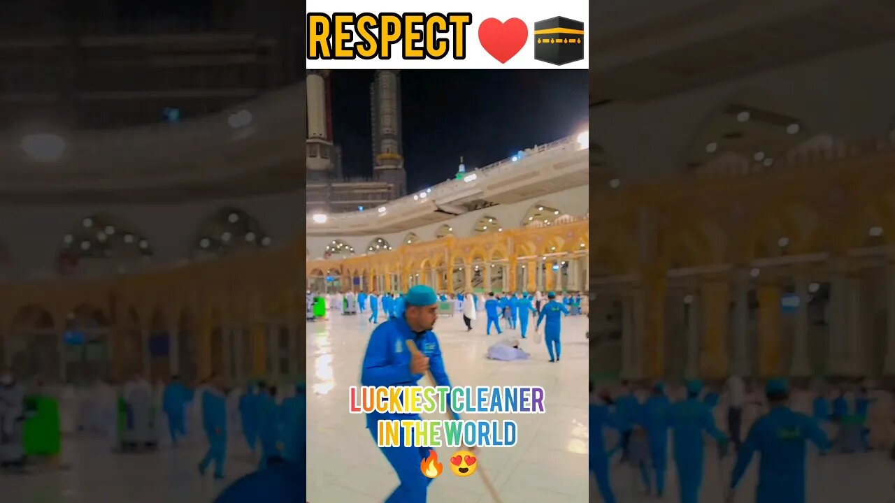 MashAllah Respect ♥️🔥🕋 | Khana E Kaaba Cleaner #viral #shorts #islamic #mecca #mecca2023 #khanakaba