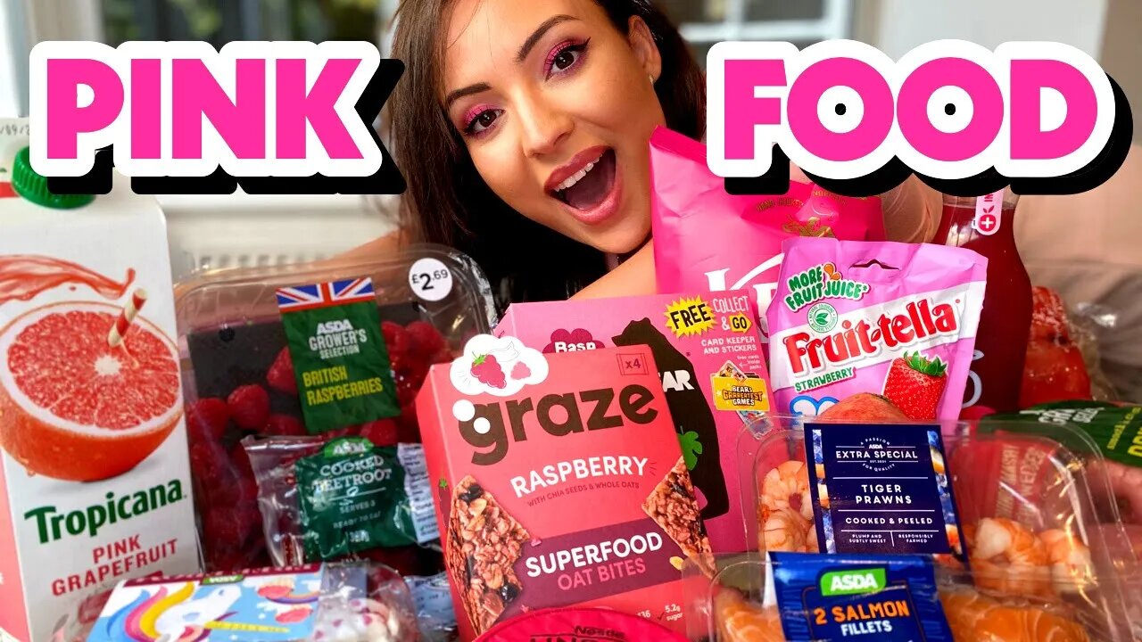 I ONLY ate PINK foods for 24 HOURS CHALLENGE!