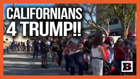 Long Lines of Supporters for Trump in Deep-Blue California Ahead of Coachella Rally