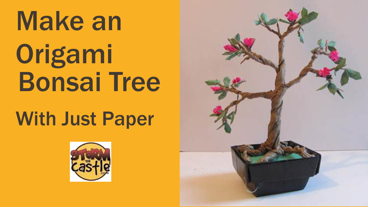 Make an Origami Bonsai Tree with just paper