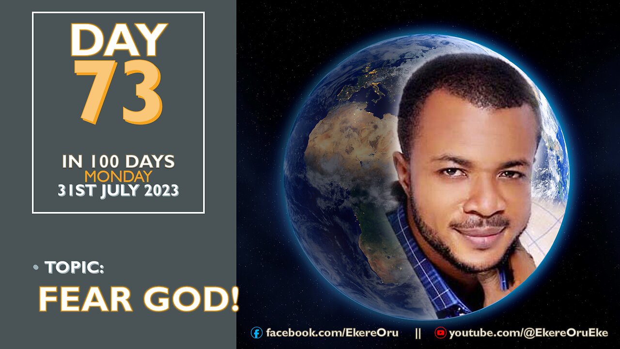 DAY 73 In 100Days Fasting & Prayer || 31 July 2023 || Topic: FEAR GOD @zionprayermovementoutreach