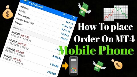 HOW TO PLACE AN ORDER ON METATRADER 4 (MT4) ANDROID PHONE : FOREX FOR BEGINNERS